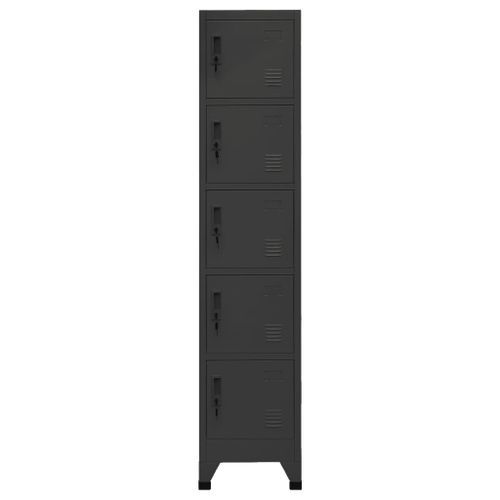 Armoire à casiers Anthracite 38x40x180 cm Acier - Photo n°2; ?>