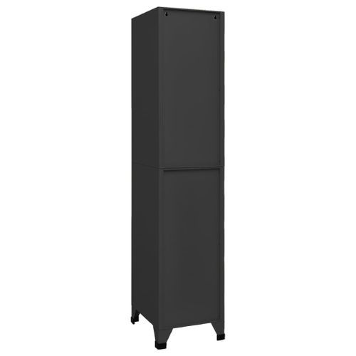 Armoire à casiers Anthracite 38x45x180 cm Acier - Photo n°2; ?>