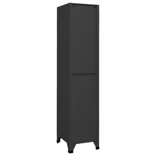 Armoire à casiers Anthracite 38x45x180 cm Acier - Photo n°3; ?>