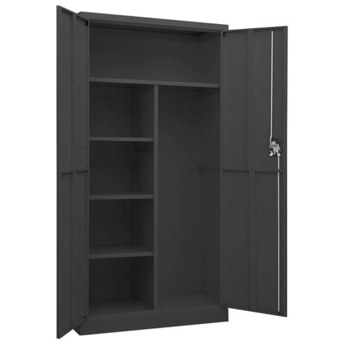 Armoire à casiers Anthracite 90x40x180 cm Acier - Photo n°2; ?>