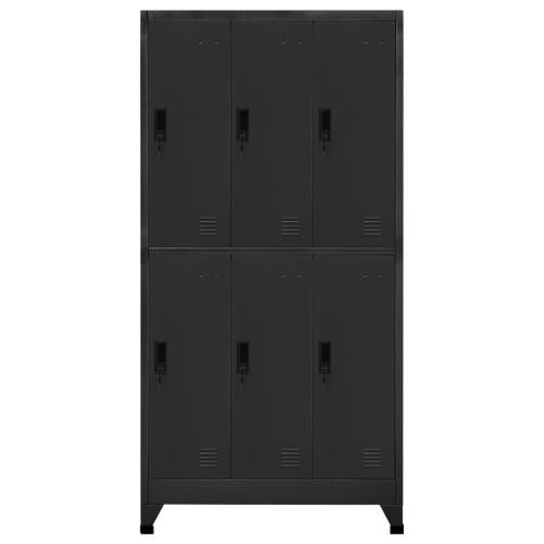 Armoire à casiers Anthracite 90x45x180 cm Acier - Photo n°2; ?>