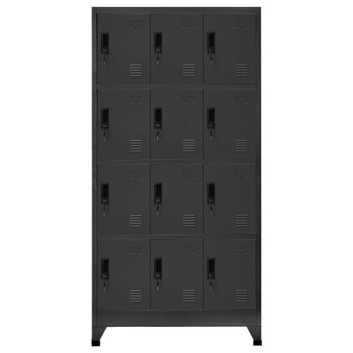 Armoire à casiers Anthracite 90x45x180 cm Acier - Photo n°2; ?>