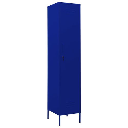 Armoire à casiers Bleu marine 35x46x180 cm Acier - Photo n°2; ?>