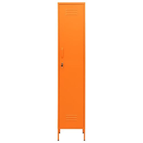 Armoire à casiers Orange 35x46x180 cm Acier - Photo n°3; ?>