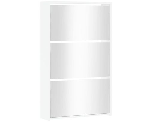 Armoire à chaussures 3 portes rabattables avec miroir Ranka H 102 cm – Design moderne et élégant - Photo n°3; ?>