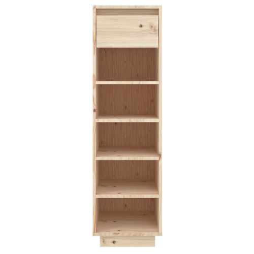 Armoire à chaussures 30x34x105 cm bois de pin massif - Photo n°3; ?>