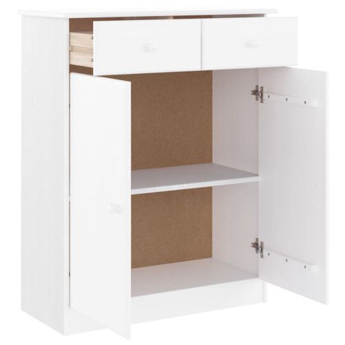 Armoire à chaussures ALTA blanc 77x35x96 cm bois massif de pin - Photo n°3; ?>