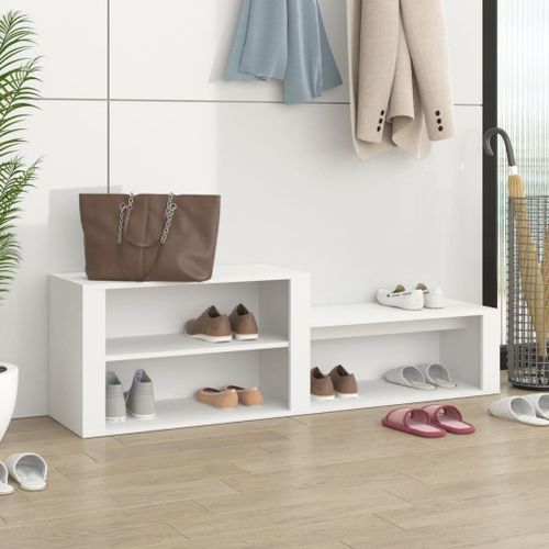 Armoire à chaussures Blanc 150x35x45 cm Bois d'ingénierie - Photo n°2; ?>