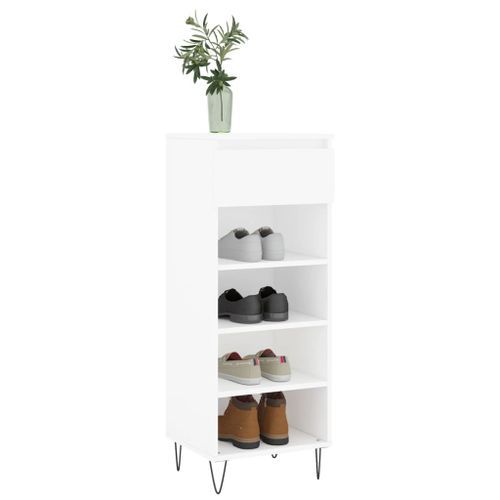 Armoire à chaussures Blanc 40x36x105 cm Bois d'ingénierie - Photo n°3; ?>