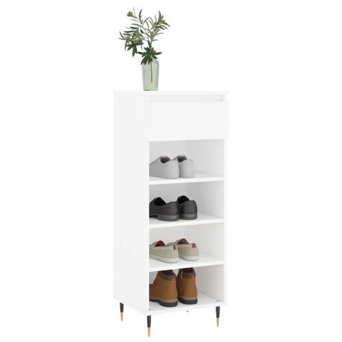 Armoire à chaussures Blanc 40x36x105 cm Bois d'ingénierie - Photo n°3; ?>