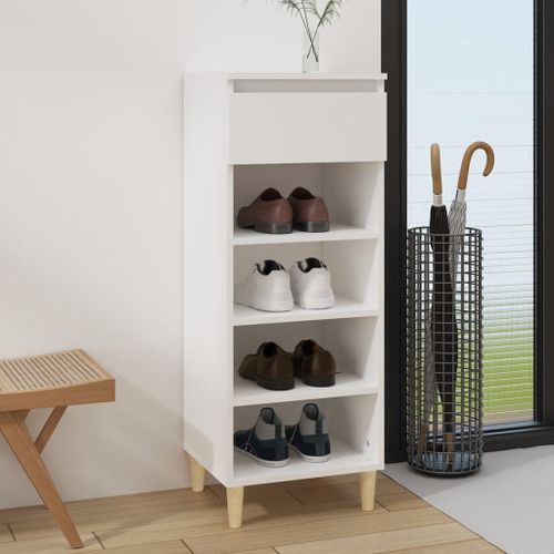 Armoire à chaussures Blanc 40x36x105 cm Bois d'ingénierie - Photo n°2; ?>