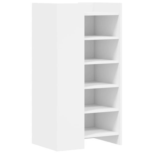 Armoire à chaussures blanc 52x37,5x100 cm bois d'ingénierie - Photo n°2; ?>