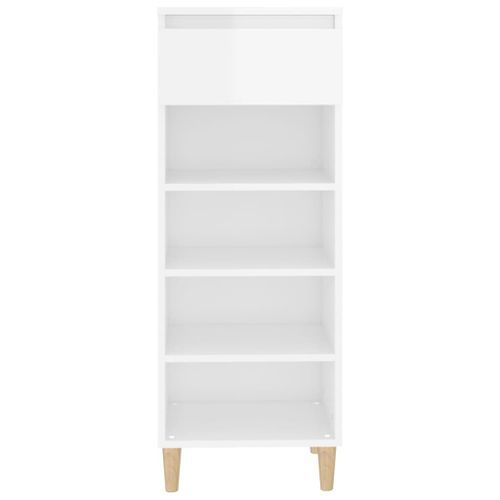 Armoire à chaussures Blanc brillant 40x36x105cm Bois ingénierie - Photo n°3; ?>