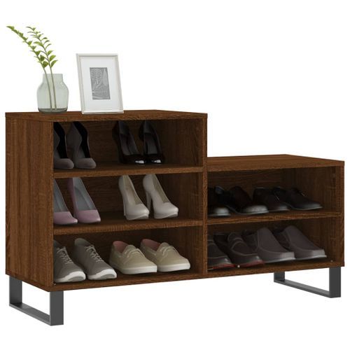 Armoire à chaussures Chêne marron 102x36x60cm Bois d'ingénierie - Photo n°3; ?>