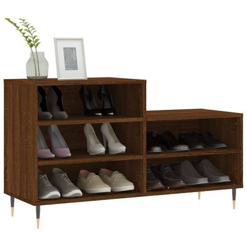 Armoire à chaussures Chêne marron 102x36x60cm Bois d'ingénierie - Photo n°3; ?>