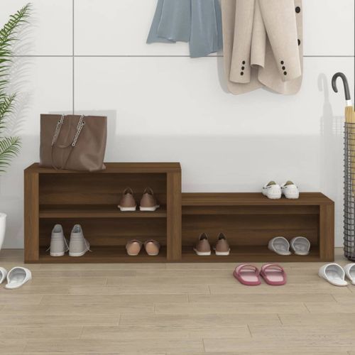 Armoire à chaussures Chêne marron 150x35x45cm Bois d'ingénierie - Photo n°3; ?>