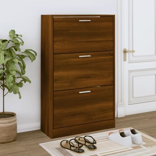 Armoire à chaussures Chêne marron 63x24x103cm Bois d'ingénierie - Photo n°2; ?>