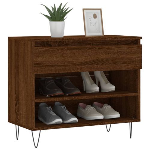 Armoire à chaussures Chêne marron 70x36x60 cm Bois d'ingénierie - Photo n°3; ?>