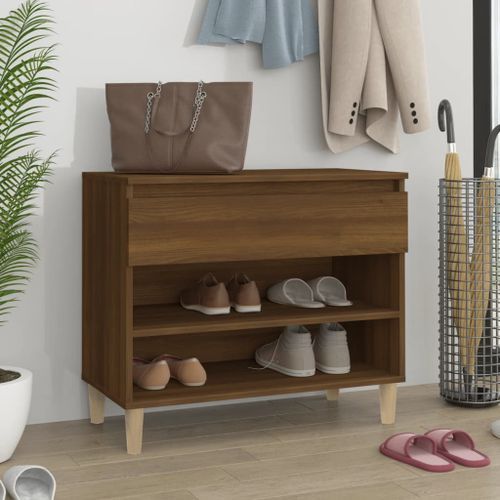 Armoire à chaussures Chêne marron 70x36x60 cm Bois d'ingénierie - Photo n°2; ?>