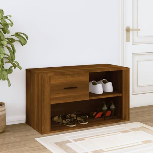 Armoire à chaussures Chêne marron 80x35x45 cm Bois d'ingénierie - Photo n°3; ?>