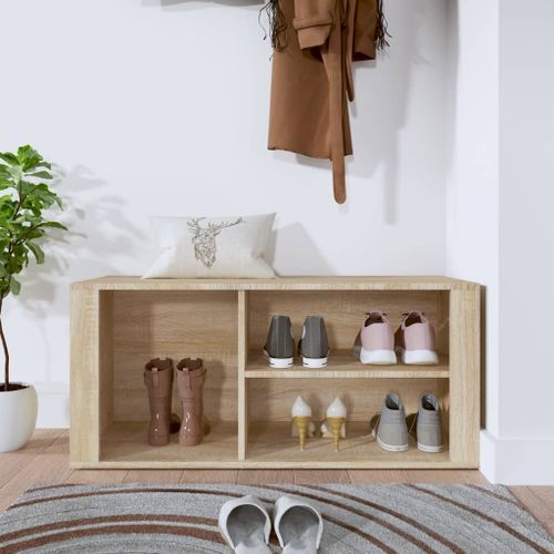 Armoire à chaussures Chêne sonoma 100x35x45cm Bois d'ingénierie - Photo n°3; ?>