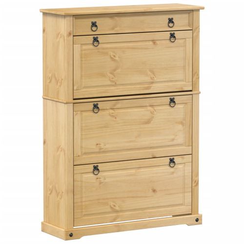 Armoire à chaussures Corona 99x32x138 cm bois de pin massif - Photo n°2; ?>