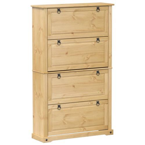 Armoire à chaussures Corona 99x32x163,5 cm bois de pin massif - Photo n°2; ?>