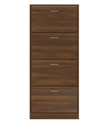 Armoire à chaussures en bois Puerto L 59 x H 150 x P 17 cm – 4 portes rabattables - Photo n°2; ?>