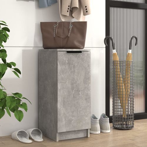 Armoire à chaussures Gris béton 30x35x70 cm Bois d'ingénierie - Photo n°2; ?>