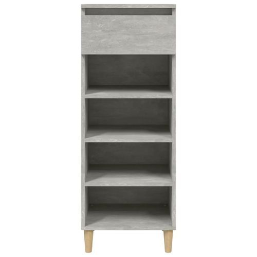 Armoire à chaussures Gris béton 40x36x105 cm Bois d'ingénierie - Photo n°3; ?>