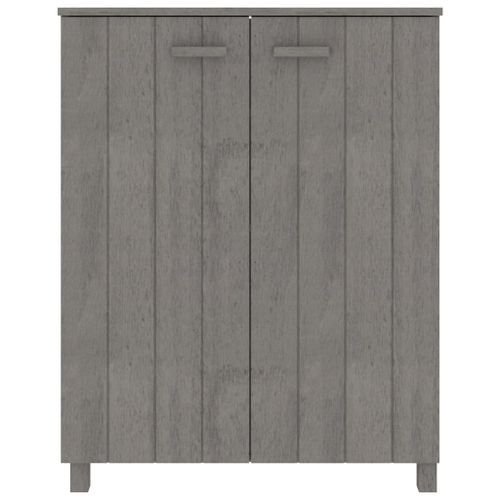 Armoire à chaussures HAMAR Gris clair 85x40x108 cm Pin massif - Photo n°3; ?>