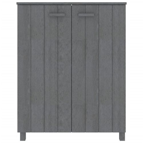 Armoire à chaussures HAMAR Gris foncé 85x40x108 cm Pin massif - Photo n°3; ?>