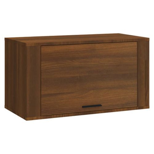 Armoire à chaussures murale Chêne marron 70x35x38cm Bois de Pin - Photo n°2; ?>