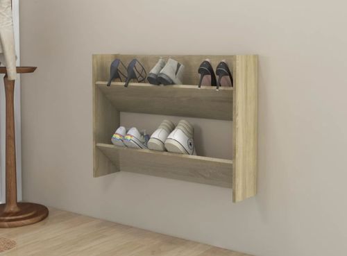 Armoire à chaussures murale en bois kalipé L 80 x H 60 - Option pratique - Photo n°2; ?>