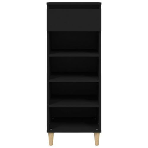 Armoire à chaussures Noir 40x36x105 cm Bois d'ingénierie - Photo n°3; ?>