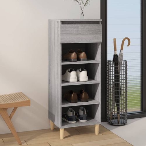 Armoire à chaussures Sonoma gris 40x36x105 cm Bois d'ingénierie - Photo n°2; ?>