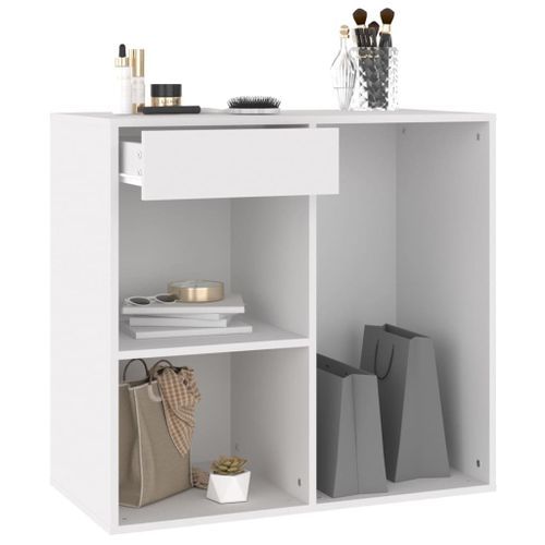 Armoire à cosmétiques Blanc 80x40x75 cm Bois d'ingénierie - Photo n°3; ?>