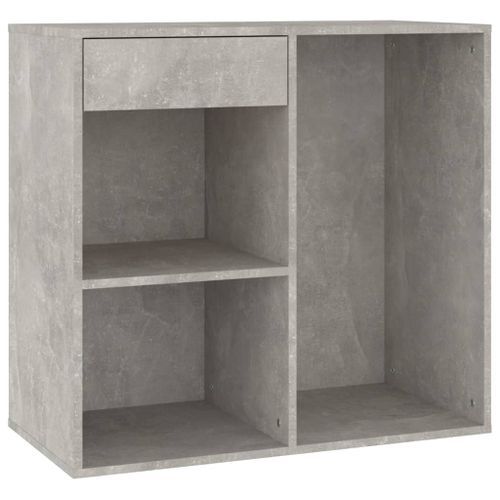 Armoire à cosmétiques Gris béton 80x40x75 cm Bois d'ingénierie - Photo n°3; ?>