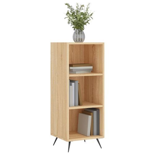 Armoire à étagères chêne sonoma 34,5x32,5x90 cm bois ingénierie - Photo n°3; ?>