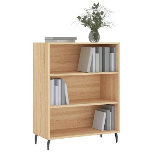 Armoire à étagères chêne sonoma 69,5x32,5x90 cm bois ingénierie - Photo n°3; ?>