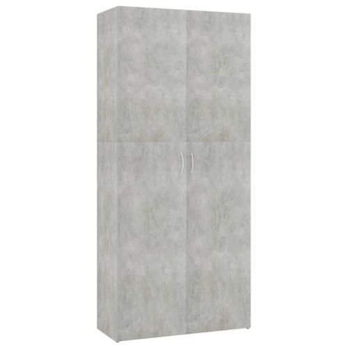 Armoire à étagères Gris béton 80 x 35,5 x 180 cm - Photo n°2; ?>