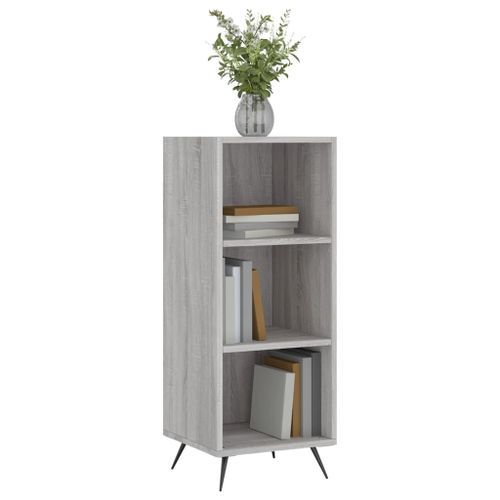 Armoire à étagères sonoma gris 34,5x32,5x90cm bois d'ingénierie - Photo n°3; ?>