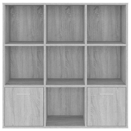 Armoire à livres Sonoma gris 98x30x98 cm - Photo n°3; ?>