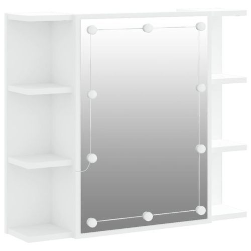 Armoire à miroir avec LED Blanc 70x16,5x60 cm - Photo n°2; ?>