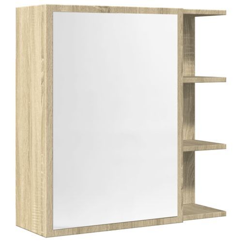 Armoire à miroir de bain Chêne sonoma 62,5x20,5x64 cm - Photo n°2; ?>