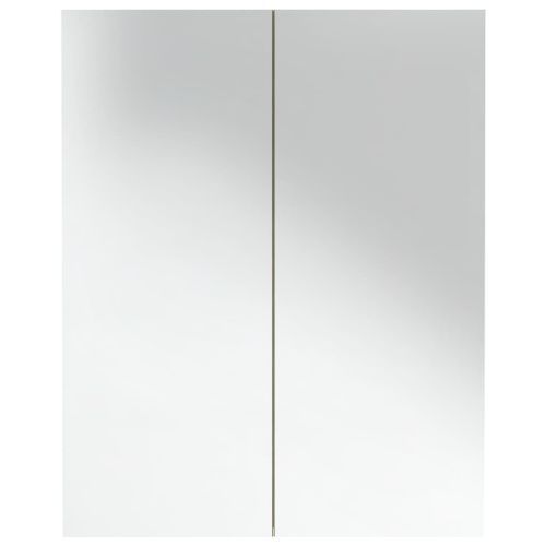 Armoire à miroir de salle de bain 60x15x75cm MDF Blanc et chêne - Photo n°3; ?>