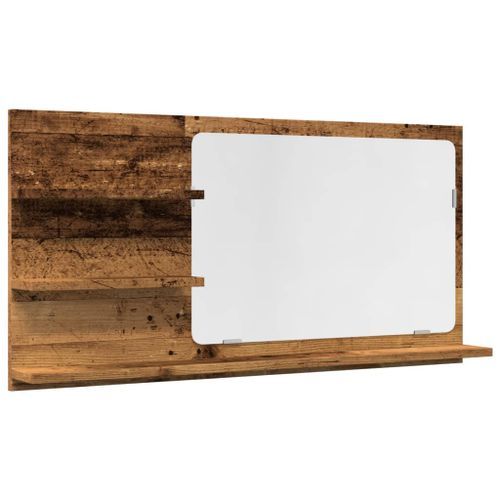 Armoire à miroir de salle de bain vieux bois bois d'ingénierie - Photo n°2; ?>