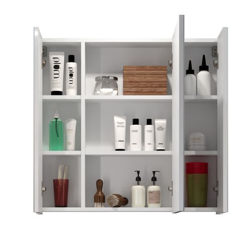 Armoire à pharmacie blanche avec miroir Divone 80 cm - Photo n°2; ?>