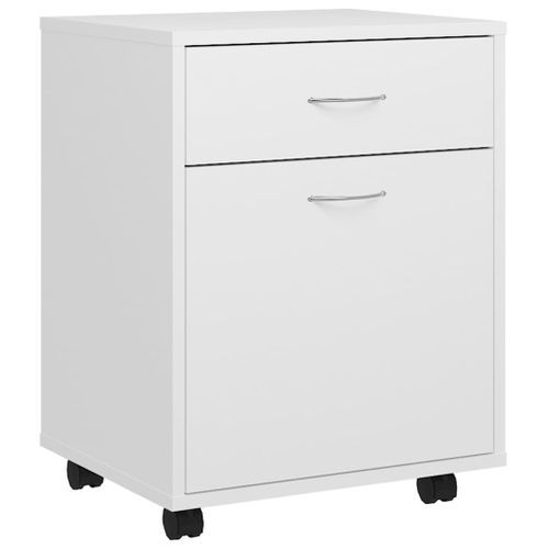 Armoire à roulettes Blanc 45x38x54 cm - Photo n°2; ?>