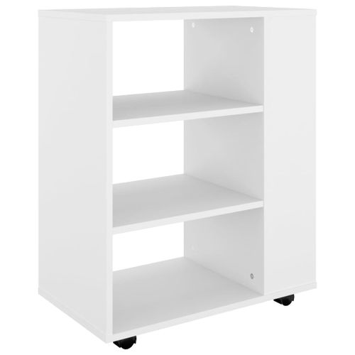 Armoire à roulettes Blanc 60x35x75 cm - Photo n°2; ?>